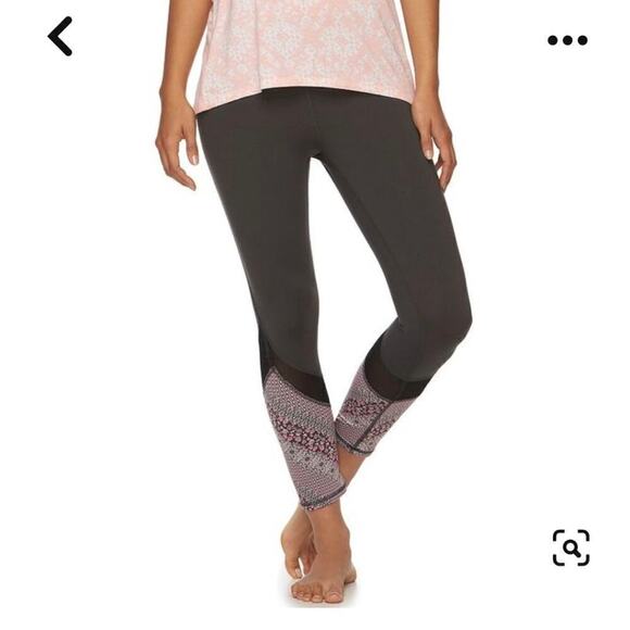 Gaiam Om Mesh Capri Yoga Pants / Small - Picture 1 of 5